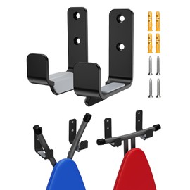 MUSVOH Ironing Board Wall Mount, Stainless Steel Ironing Board Hanger for Laundry Room, Adjustable Distance Holder Hook Wall Mount, Black