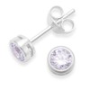 Heather Needham Sterling Silver Cubic Zirconia Earrings -Lavender/Lilac/Mauve sparkly stud