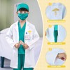 Amtum Kids Doctors Outfit Doctor Costume Kids with Lab Coat，Stethoscope，Scrubs