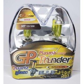 GP Thunder H7 3500K 55W Golden Yellow JDM Xenon Halogen Light Bulbs Compatible for Fog Lights - High Beam - Low Beam