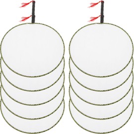 DOITOOL 10Pcs Chinese Round Fan White Hand Fan Blank Fans Ancient Hand Fan Translucent Silk Hand Held Fan Round Blank Silk Fan Painting Fans with Tassel for DIY Craft Making Supplies