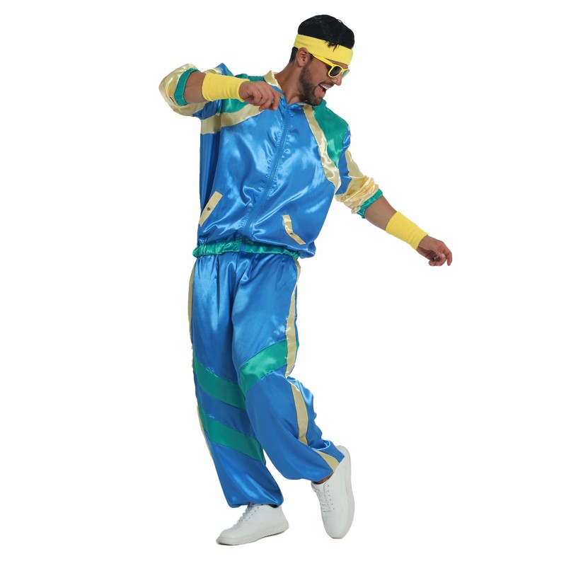Aibaowedding 80s Outfit, Men's Retro Tracksuit for Women, Bad Taste
