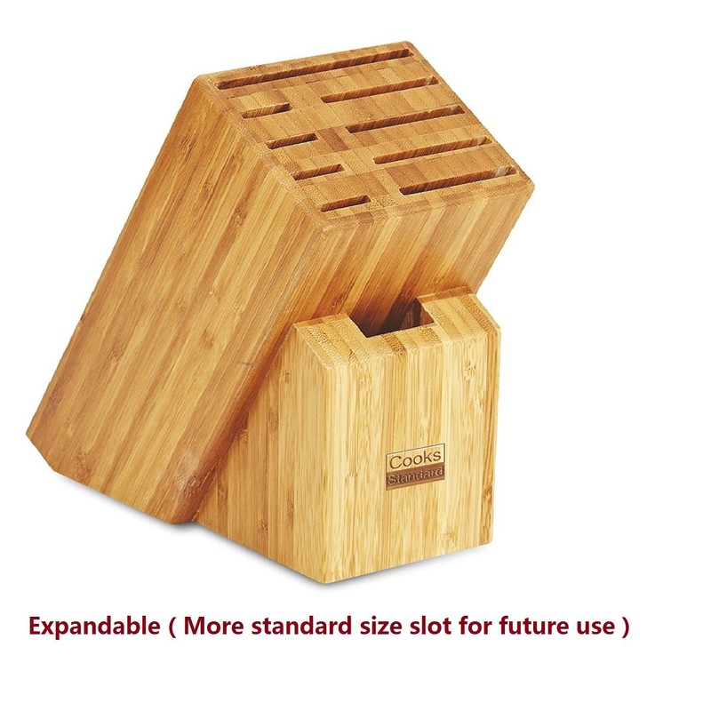 Cooks Standard 6-Piece Stainless Steel Knife Set with Expandable Bamboo