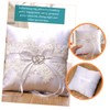 STOBAZA Elegant Lace Wedding Ring Pillow Romantic Heart Shaped Design