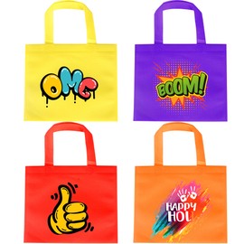 SPERPAND 30Pcs Small Gift Bags with Handles, Holiday Gift Bag Treat Tote Party Favor Bags Goodie Bags for Kids Birthday, Baby Shower, Easter Bag