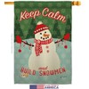 Keep Calm Build Snowmen House Flag Eagle Set Wintertime Winter