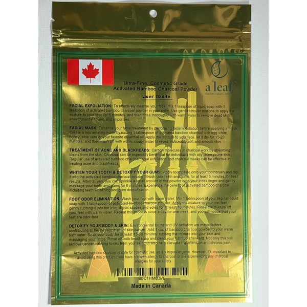 Canada-Made Activated Bamboo Charcoal Powder (360 G) for A Variety