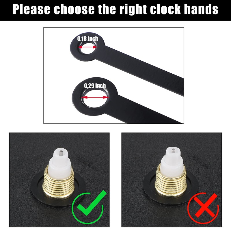 10 Styles Clock Hands, Clock Hands Kits Made of Aluminum,