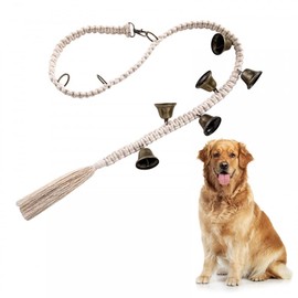 DONGKER Doorbells for Dogs, Adjustable Hanging Dog Bell for Potty Training, Cotton Dog Doorbell with 6 Extra Loud Bells for Small, Medium and Large Dogs