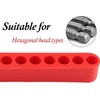 Telituny 12 Hole bit Holder, red 5 Pieces 12 Hole