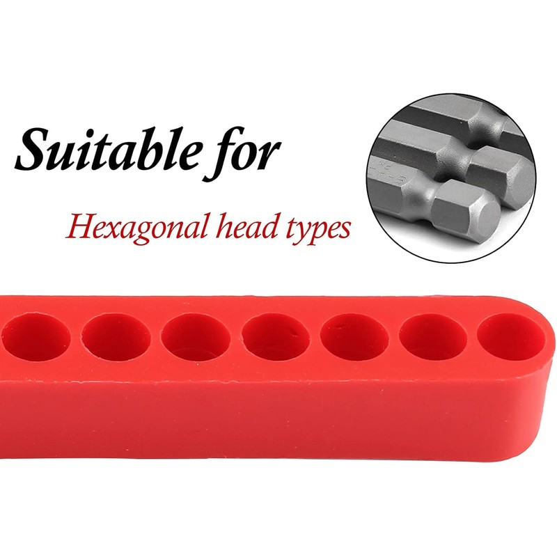 Telituny 12 Hole bit Holder, red 5 Pieces 12 Hole