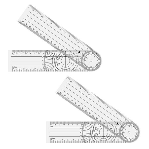 CPJJ Protractor, goniometer, physiotherapy, protractor, school, goniometer, physiotherapy, set of