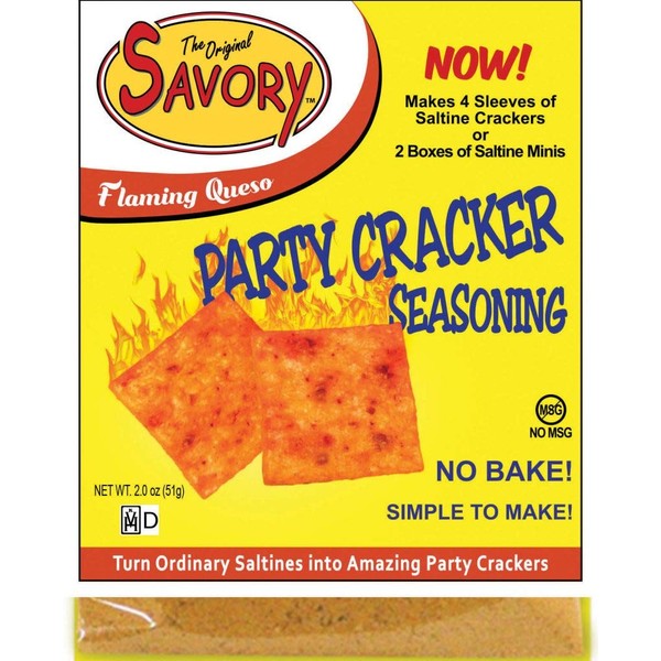 Savory Saltine Seasoning, 1.4 Ounce, Flaming Queso, 1 Pack