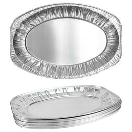 Clarina Small Aluminium Bowls Pack of 10 - Perfect for Grilling and Baking