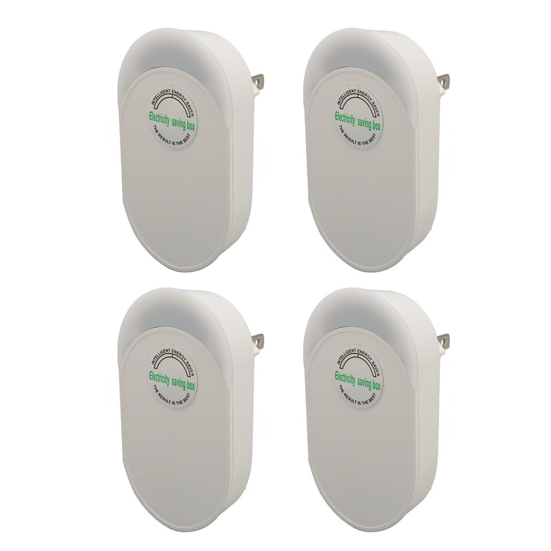 4Pcs Power Saver Safe Fireproof ABS Surge Protection Plug and