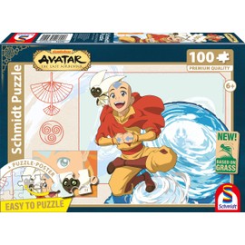 Schmidt Spiele 56554 Avatar, The Lord of the Elements, 100 Pieces, Children's Puzzle Made of Grass Cardboard, Multi-Coloured