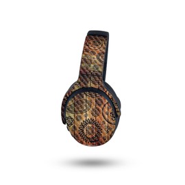MightySkins Carbon Fiber Skin Compatible with Skullcandy Crusher ANC 2 - Wooden Floral | Protective, Durable Textured Carbon Fiber Finish | Easy to Apply