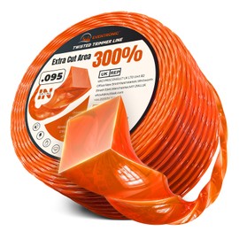 Eventronic .095" Weed Eater String, 600FT Heavy Duty String Trimmer Line, Twisted Square Weed Wacker String, Universal Commercial Grade Replacement Weedeater Line for Cordless Gas String Trimmer