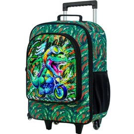 KLFVB Boys Sutcase, Cute Dinosaur Rolling Wheels Suitcase for Toddler, Children Travel Carry on Suitcase