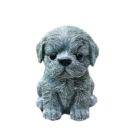 Garden Decor Shih-Tzu Dog Statue, Dog Lovers Gift Dachshund Puppy, Outdoor Resin Crafts, Figure Shih Tzu Memorial for Garden, Patio, Lawn and Home Decoration