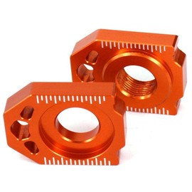 Fast Pro Motorcycle CNC Rear Axle Blocks Chain Adjuster for SX85 03-14 EXC EXCF XCW XCFW 125-530 SX SXF XC XCF 125-450