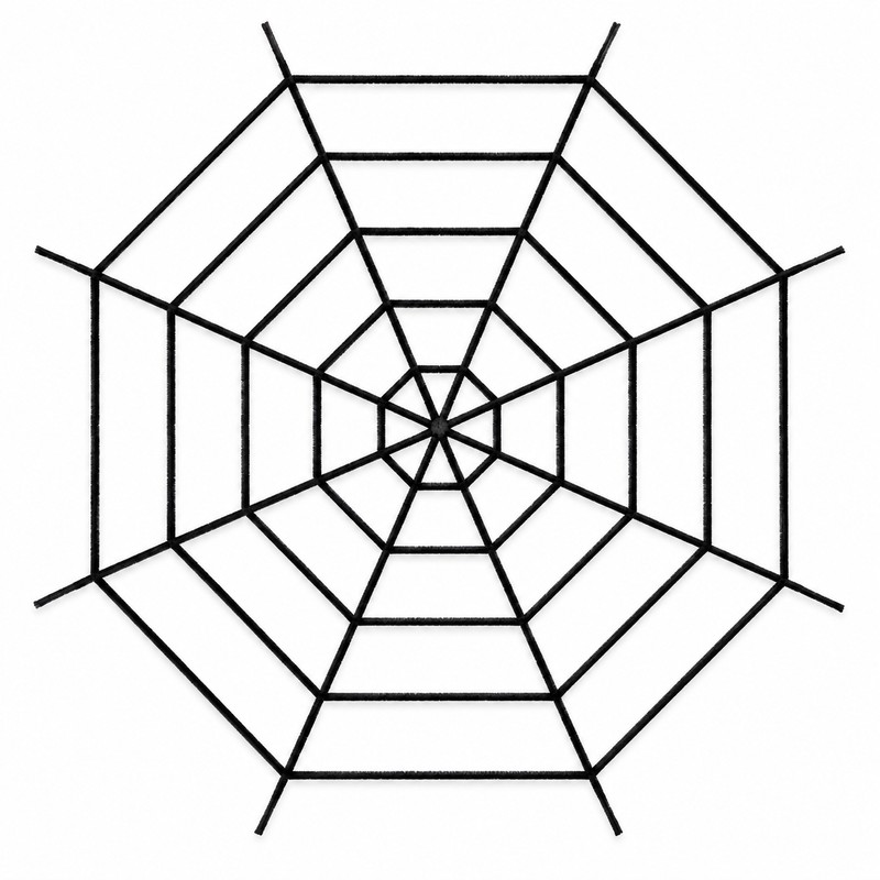 150/250cm Giant Stretchy Spider Web Halloween Cobweb, Black White Spider