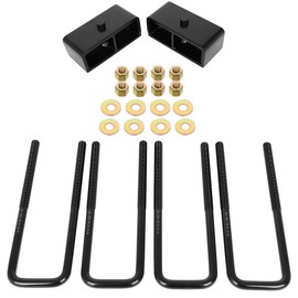 SCTIOO 2" Rear Steel Lift Kit 1992-1999 2WD 4WD for Chevy for Tahoe for Suburban 1500 Blocks U-Bolts