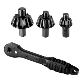 WADY 2 in 1 Drill Chuck Ratchet Spanner, Universal Chuck Key Replacement Tool for Drill, Dual-Use Ratchet Spanners with 3 Gears, Chuck Spanner for Most Electric Drills and Power Tools (1 Set)