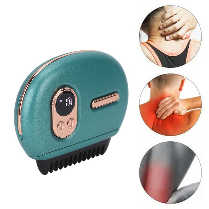 Electric Gua Sha Comb 9 Vibration Gears Heating Stone Needle