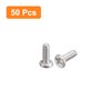 uxcell M1-0.25 x 3mm 50Pcs Flat Round Head Screws 304