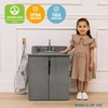 ECR4Kids Play Kitchen Sink, Wooden Playset, Grey Wash