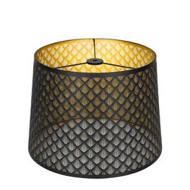 Metal Etching Process Large Lamp Shade, ALUCSET Drum Big Lampshades for Table Lamp and Floor Light, Arrow Design, 12x14x10 Inch, Spider