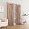No. 918 Odelia Distressed Velvet Semi-Sheer Tab Top Curtain Panel,
