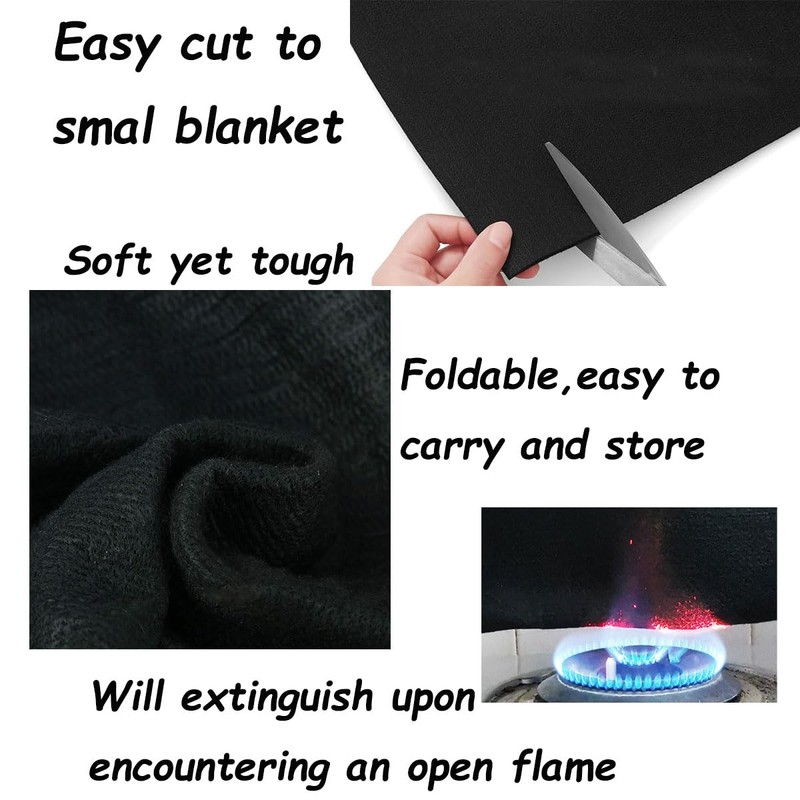 Aisetmoon 3 Pack Welding Blanket 10" x 10" Fireproof Pad,