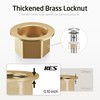 KES All Metal Bathroom Sink Drain with Strainer Basket Hair