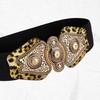 macoking Womens Stretch Elastic Waist Wide Belt Leopard with Fashion