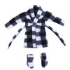 E-TING Santa Clothing Bathrobe Christmas Accessories for elf Doll (Black