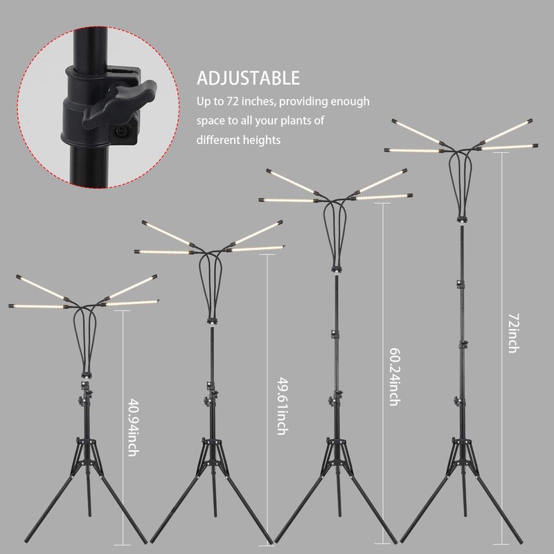 WTINTELL LED Plant Grow Light with Stand, LED Grow Light