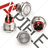 APIELE 30mm Latching Push Button Switch 12V Angel Eye LED