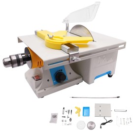WOHAIPA Mini Table Saw,Jewelry Making Polisher for Cutting Rocks,110V 750W Grinder Polishing Machine w/Flex Shaft Multifunctional Table Saw Woodworking Tool 10000 Rpm