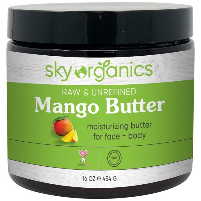 Mango Butter (16 oz) by Sky Organics Raw 100% Pure Unrefined Mango Butter for Face Body and DIY Raw Mango Body Butter Natural Mango Butter for All Skin Types