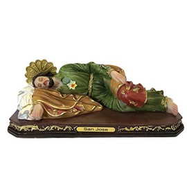 8" Inch Saint Joseph Sleeping Statue w Base Estatua de San José Dormido
