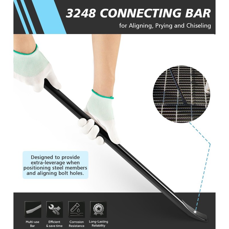 3248 Round 7/8-Inch x 30-Inch Connecting Bar, Sleever Bar for