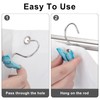 12 PCS Decorative Shower Curtain Hooks, Anti-Rust Stainless Steel Shower