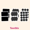 300-Pack, 2.5cm Round Chalkboard Sticker Labels, Reusable and Waterproof