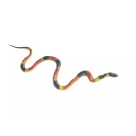 Collectible Wildlife Gifts Coral Snake Toy, Hand Painted, Hard Rubber Realistic Model Snake 10" IM17 B654