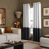 Curtainworks Kendall Color Block Grommet Curtain Panel, 108 inch, White