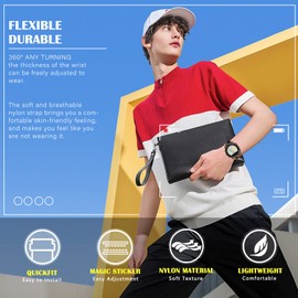 RoYiio Watch Strap for Garmin Fēnix/Enduro/Epix/Quatix/MARQ Series/Descent Series/D2 Series/Tactix Strap Nylon Comfortable and Breathable, Quickfit 26 mm for Men and Women - Orange Camouflage