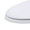 Glacier Bay Elongated Enameled Wood Closed Front Toilet Seat White
