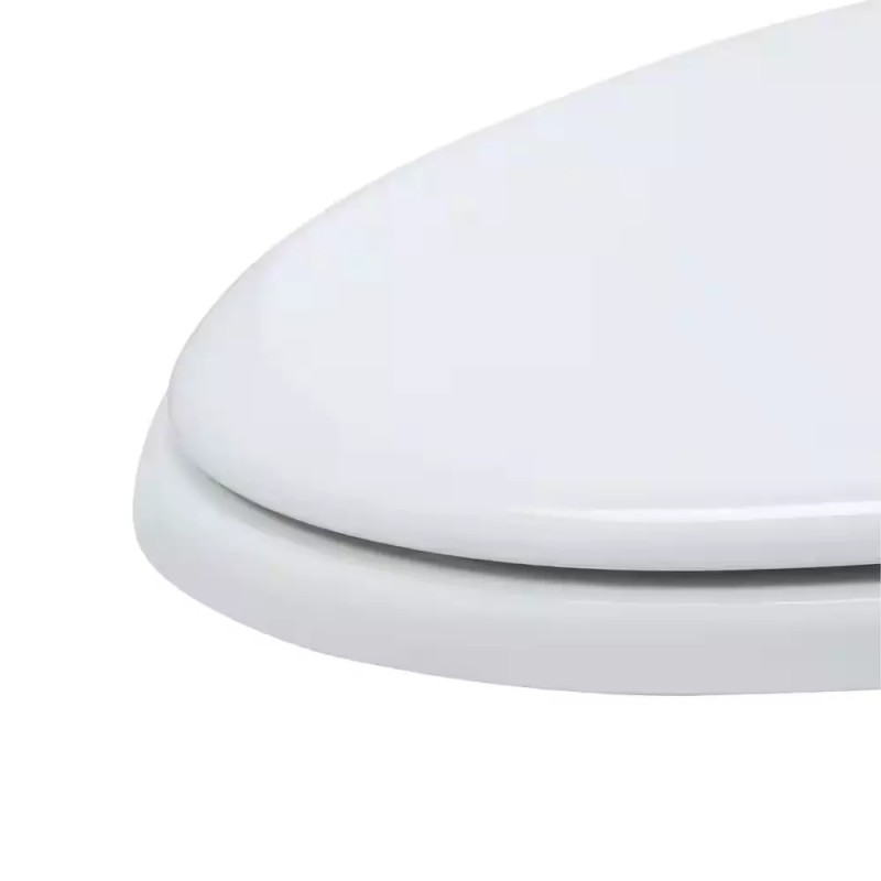 Glacier Bay Elongated Enameled Wood Closed Front Toilet Seat White
